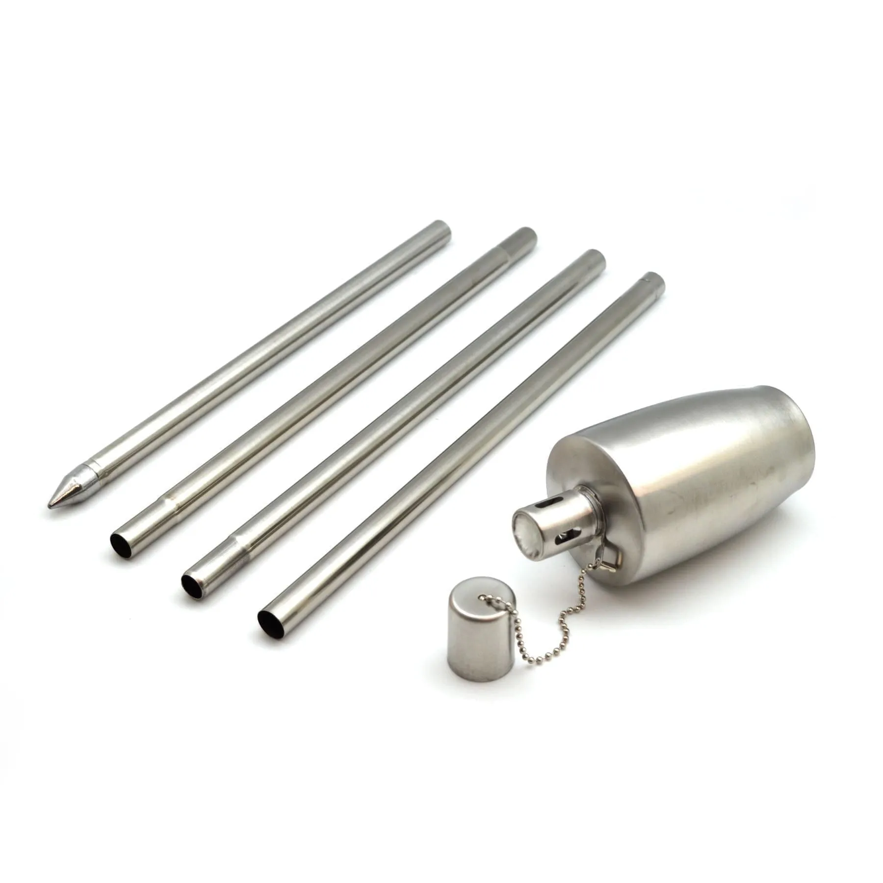 1.46m Metal Barrel Garden Torches - Pack of Six - By Harbour Housewares