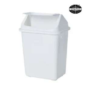 38L Litre Swing Top Bin White