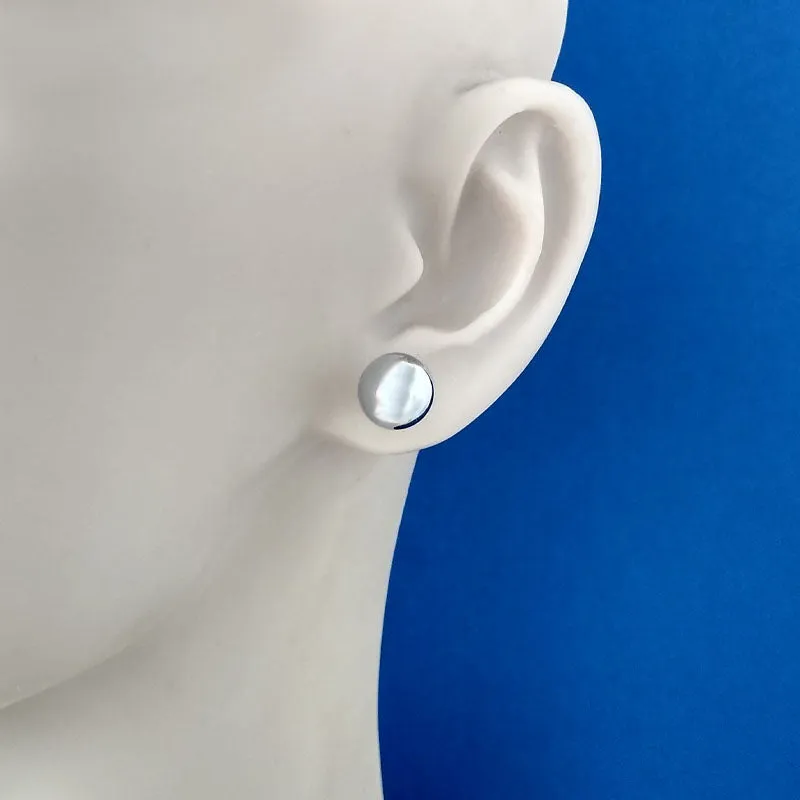 9ct White Gold 8mm Ball Stud Earrings