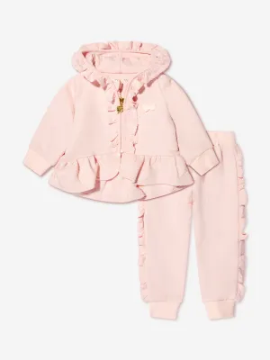 Angels Face Baby Girls Diamond Tracksuit in Pink