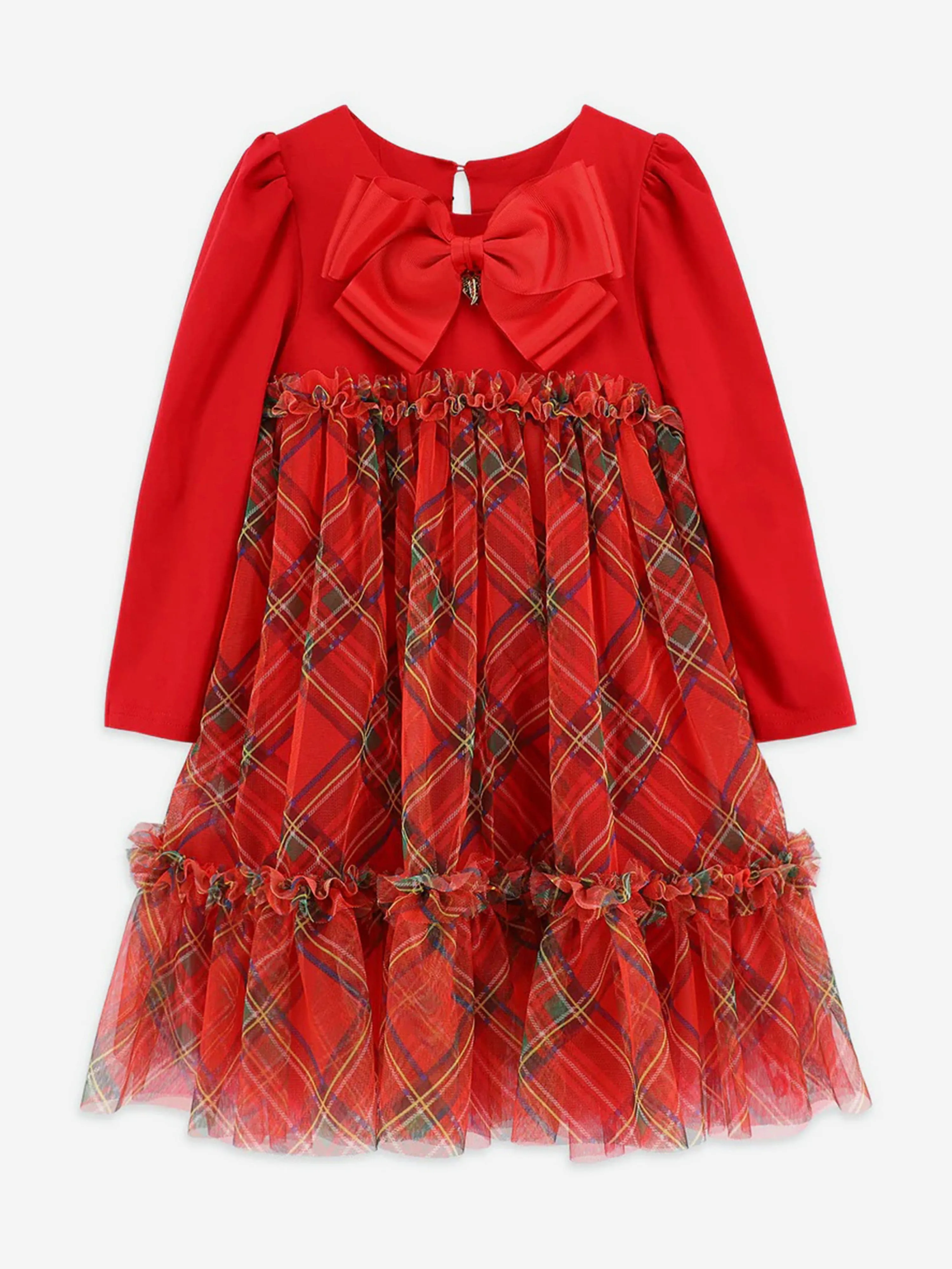 Angels Face Girls Tavia Tartan Dress in Red