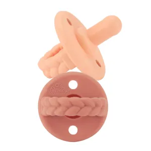 Apricot   Terracotta Sweetie Soother™ Pacifier Set