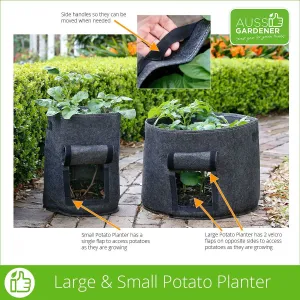 Aussie Gardener Potato Grow Bags - Reusable Heavy Duty Planter Bags - the easy way to grow potatoes at home