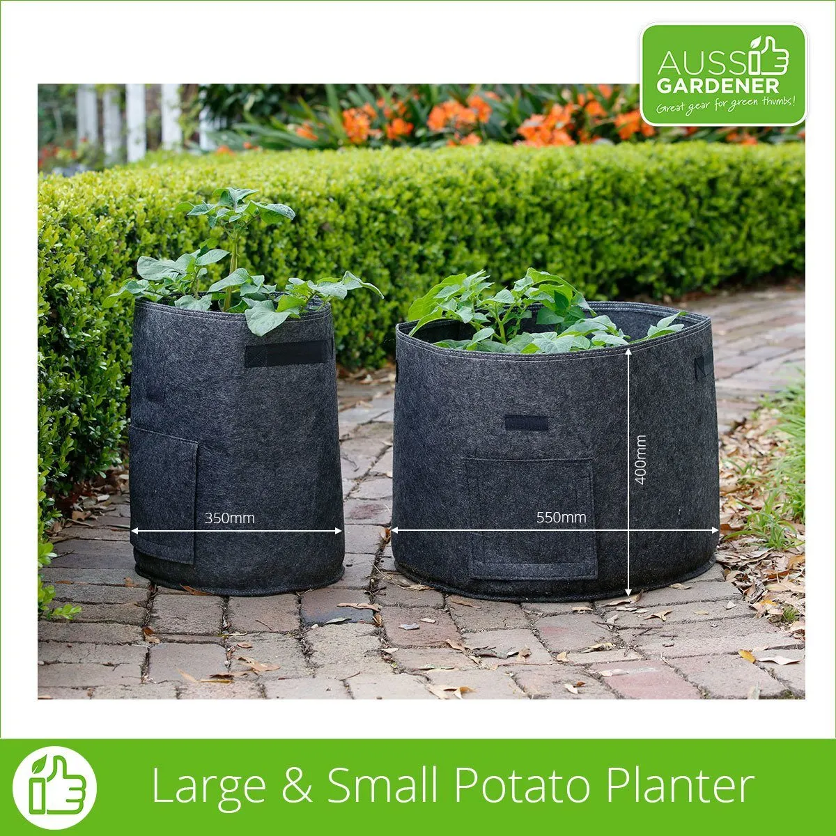 Aussie Gardener Potato Grow Bags - Reusable Heavy Duty Planter Bags - the easy way to grow potatoes at home