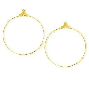 Beading hoop finding metal gold finish 30mm (2)