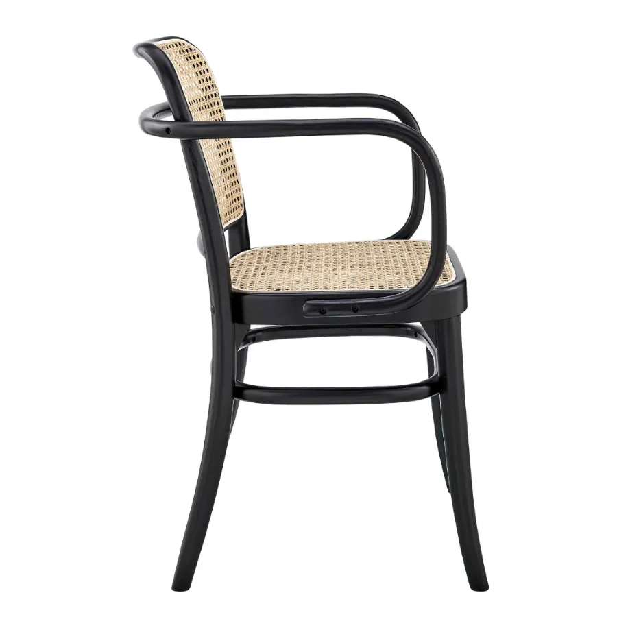 Black Artisan Malina Mesh Essence Seat Restaurant Arm Chair