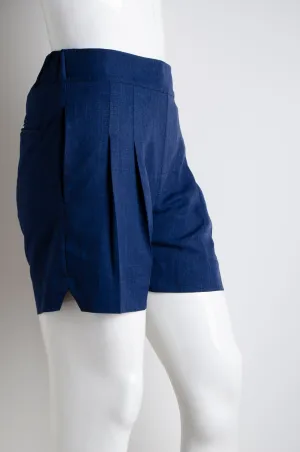 Blue Cotton Shorts