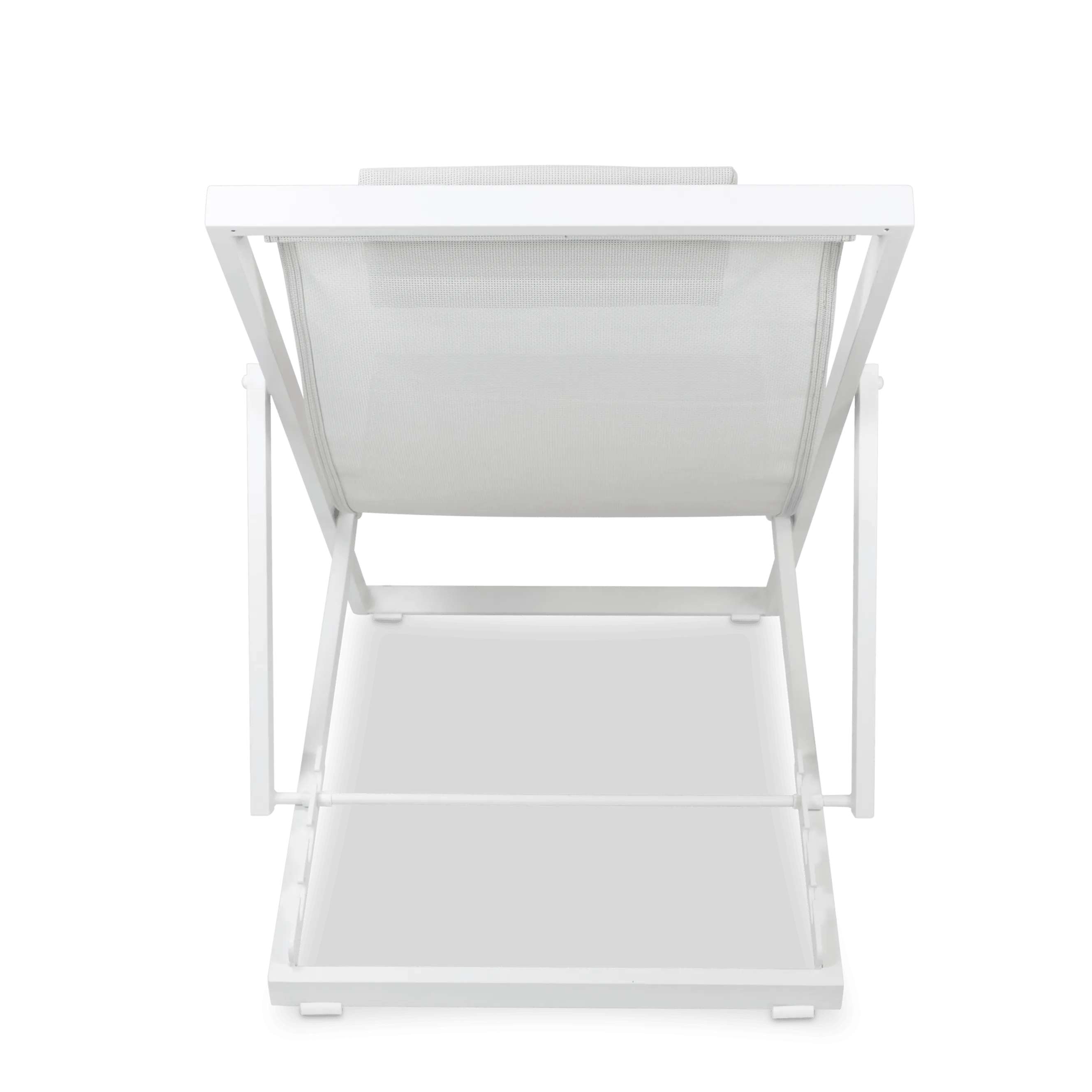 Chill Outdoor Deck Chair in Arctic White Aluminium Frame and Stone Grey Textilene