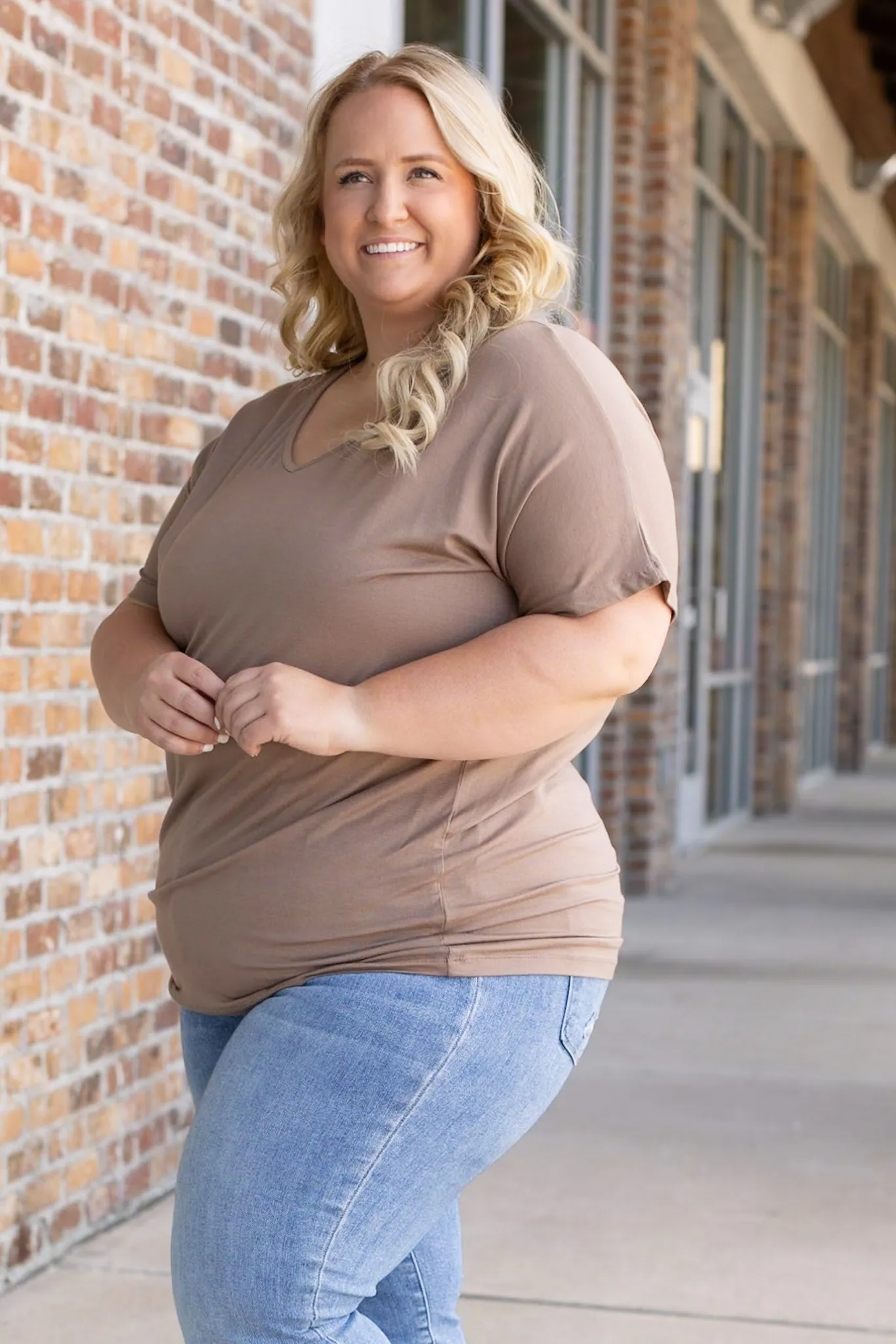 Chloe Cozy Tee - Mocha by Michelle Mae