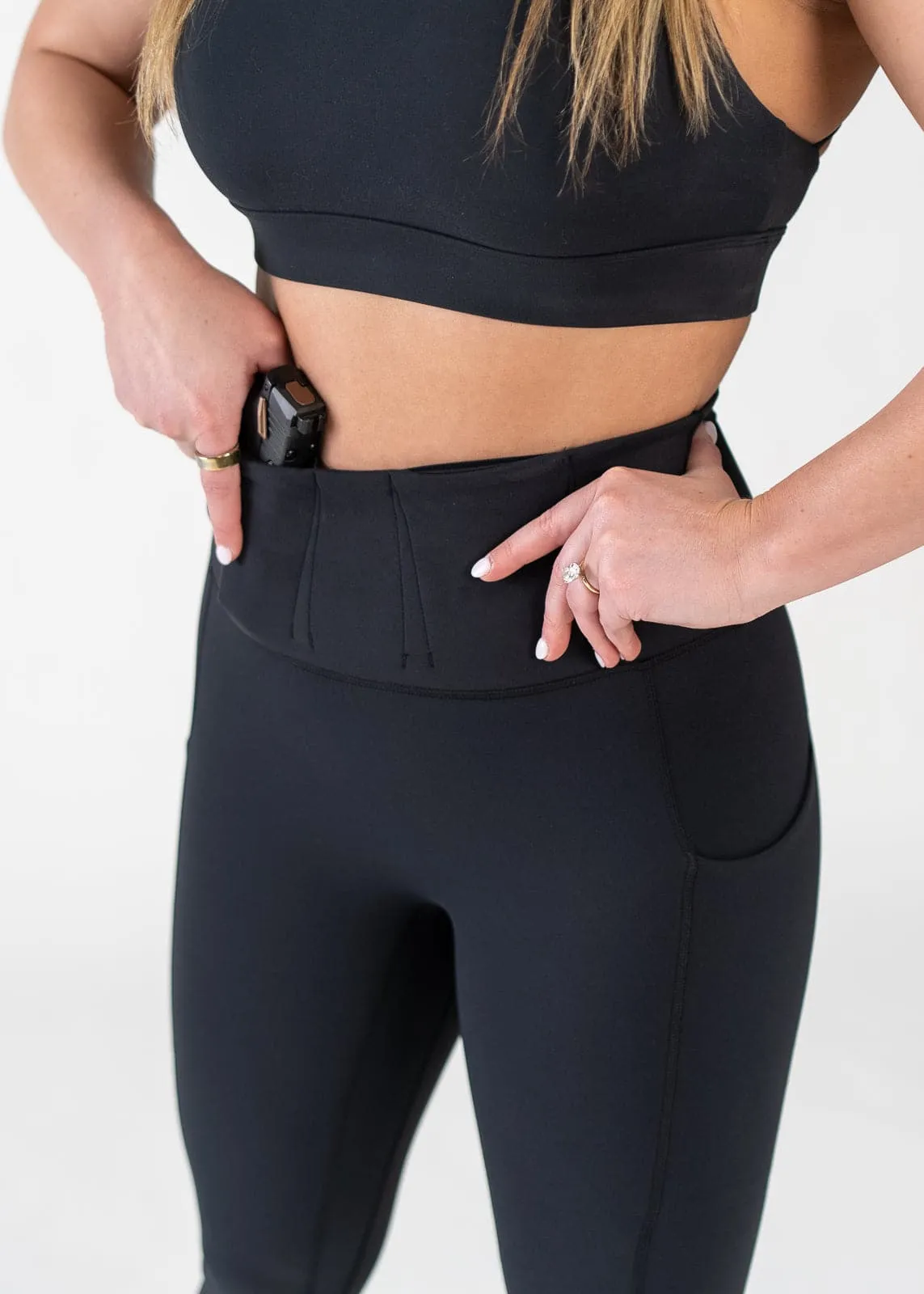 Concealed Carry Leggings With Pockets | Black