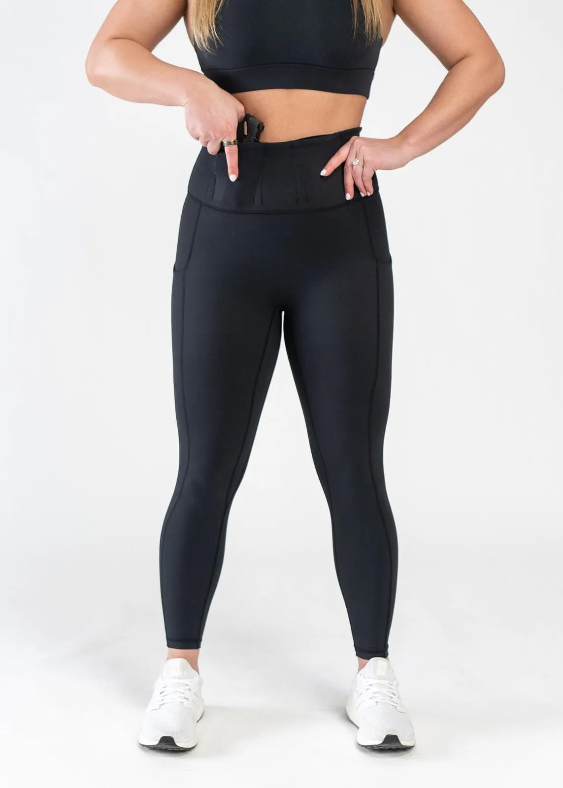 Concealed Carry Leggings With Pockets | Black