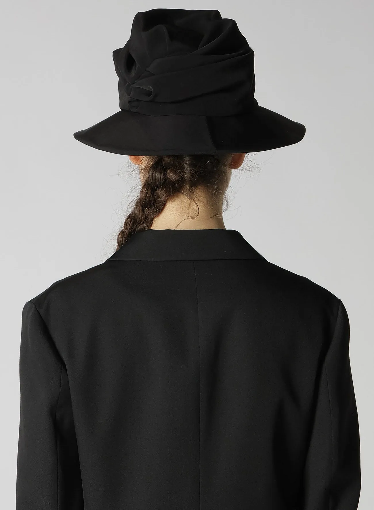 CREPE de CHINE DRAPE TUCKED HAT