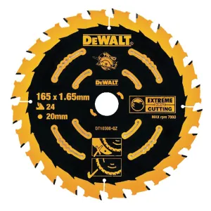 DeWalt 165mm 24T Extreme Framing Circular Saw Blade DT10300-QZ