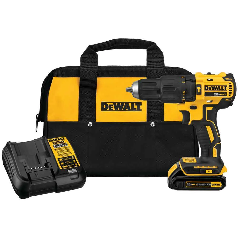 DeWALT DCD778C1 20V MAX Cordless Lithium-Ion Brushless Hammer Drill Kit