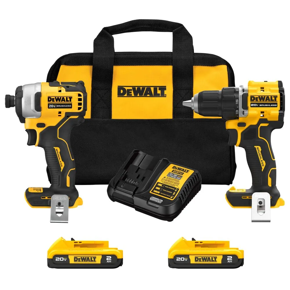 DeWALT DCK225D2 20V MAX ATOMIC 1/2" Drill Driver / 1/4" Impact Driver Combo Kit