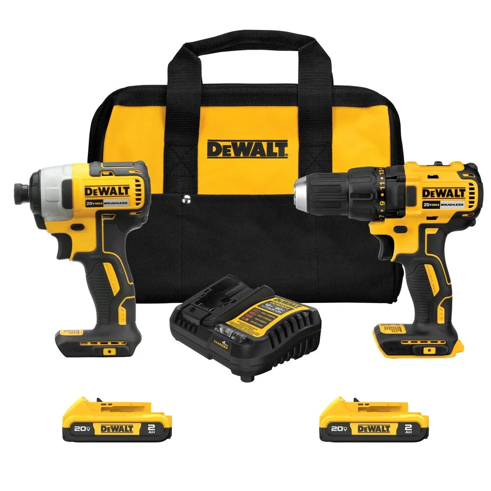 DeWALT DCK277D2 20V MAX Cordless Brushless Drill / Impact Driver Combo Kit