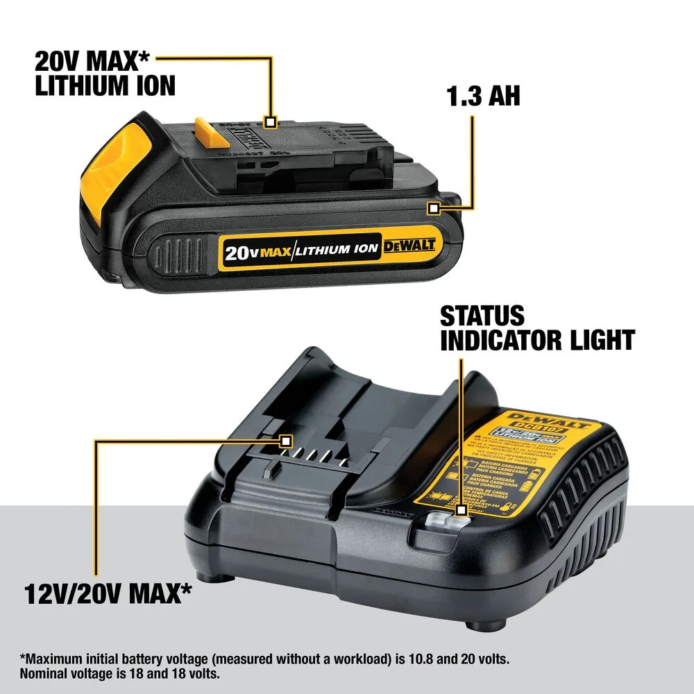 DeWALT DCK277D2 20V MAX Cordless Brushless Drill / Impact Driver Combo Kit