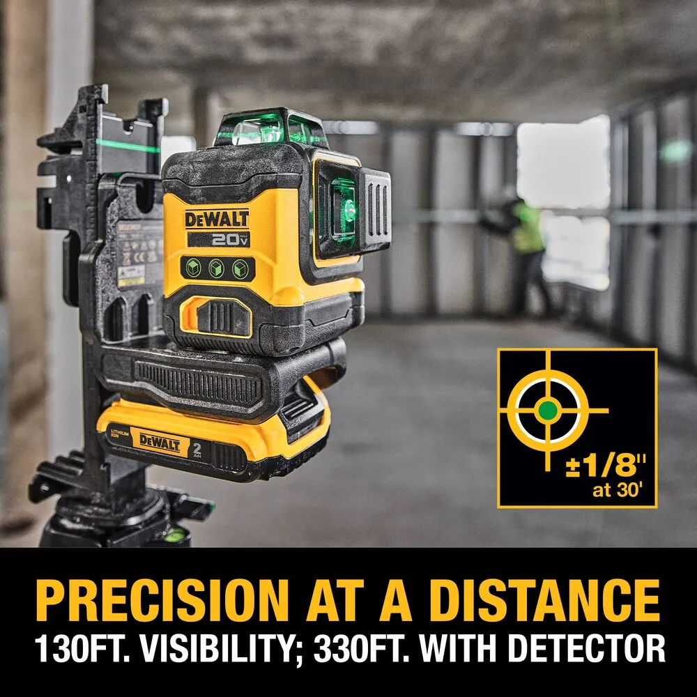 DeWALT DCLE34031B 20V MAX 3 x 360 Green Line Laser - Bare Tool