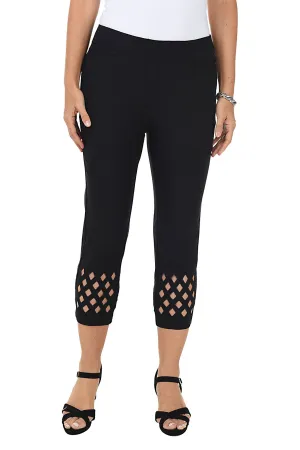 Diamond Cut-Out Capri Pant