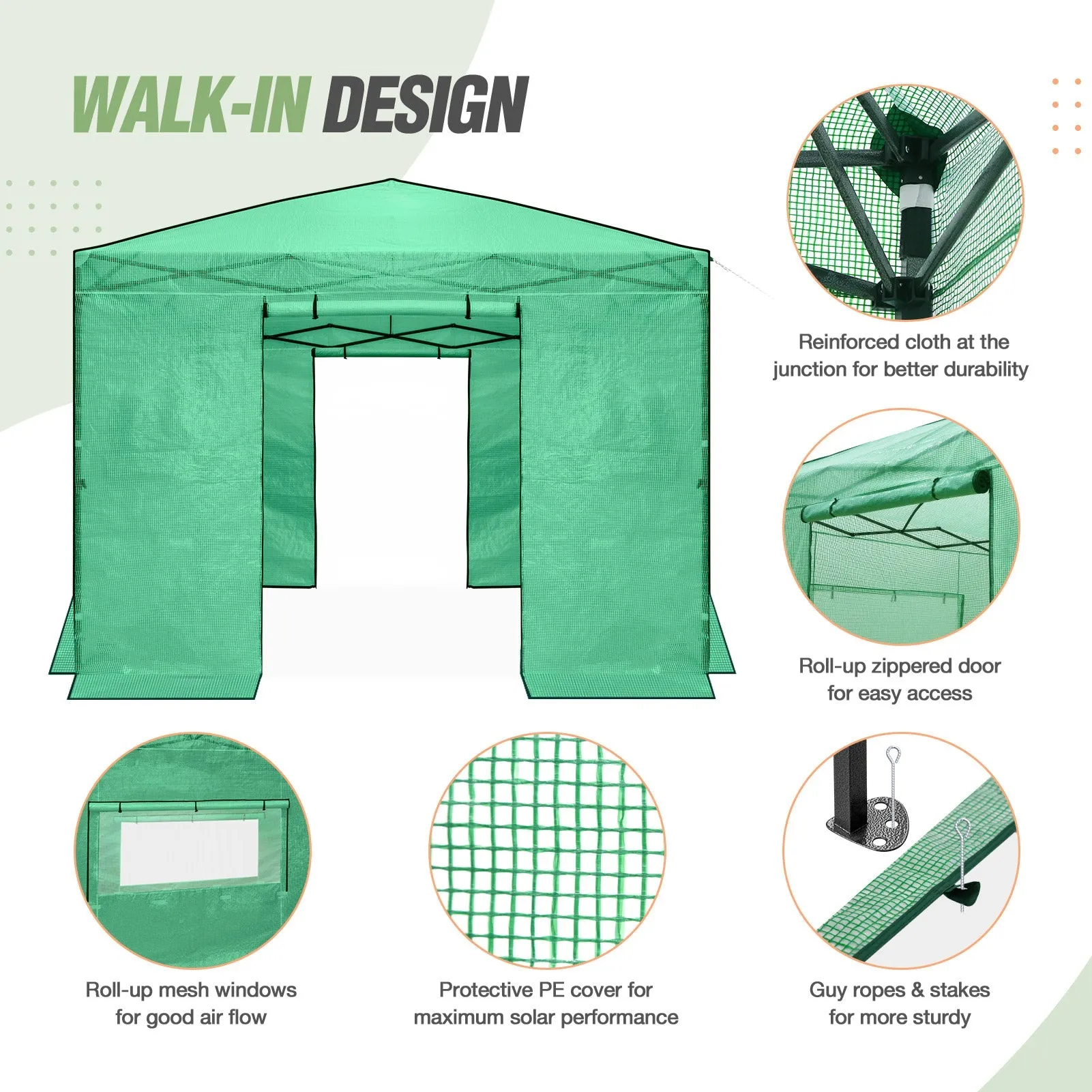 EAGLE PEAK 10x10 Pop-up Walk-in Greenhouse