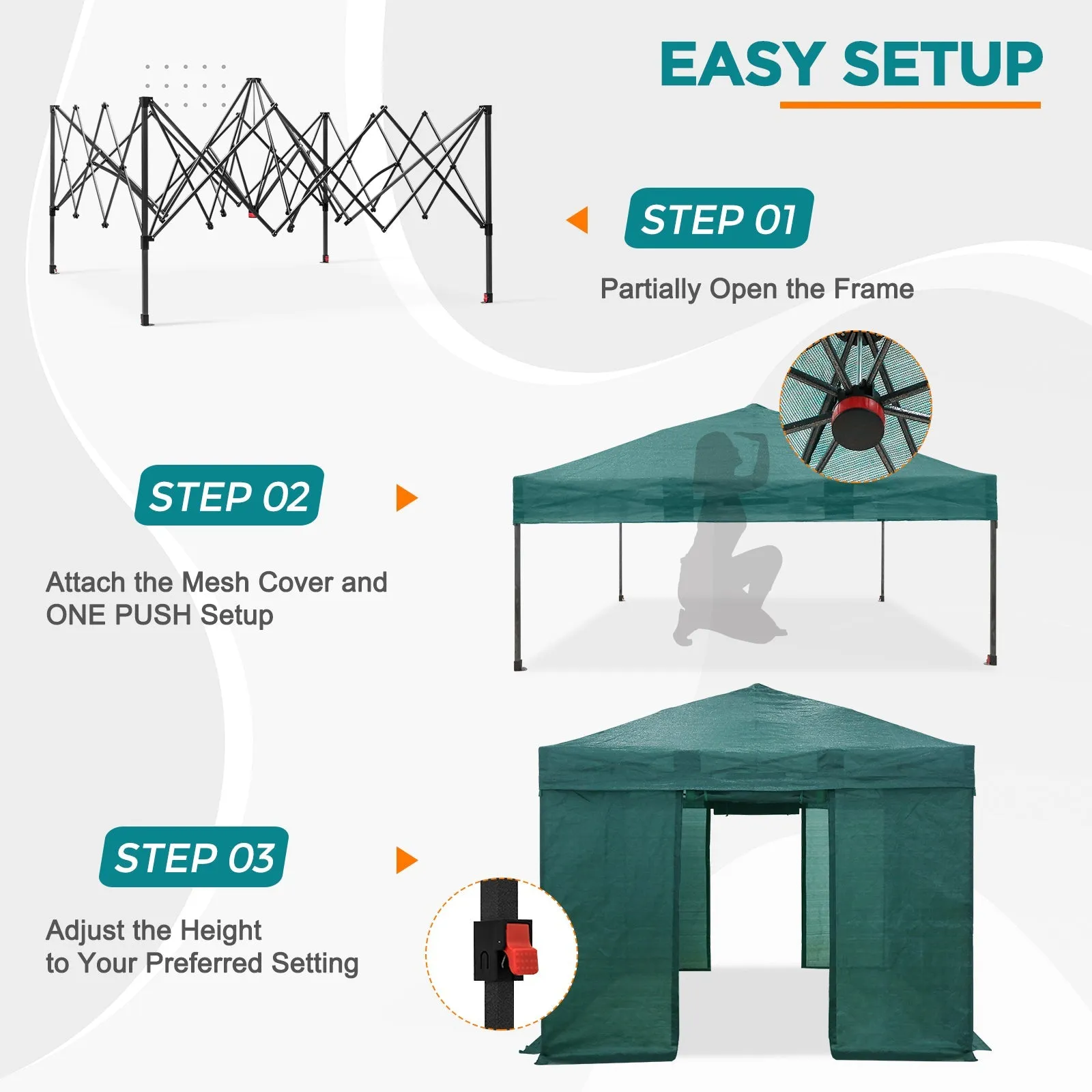 EAGLE PEAK 10x10 Pop-up Walk-in Greenhouse