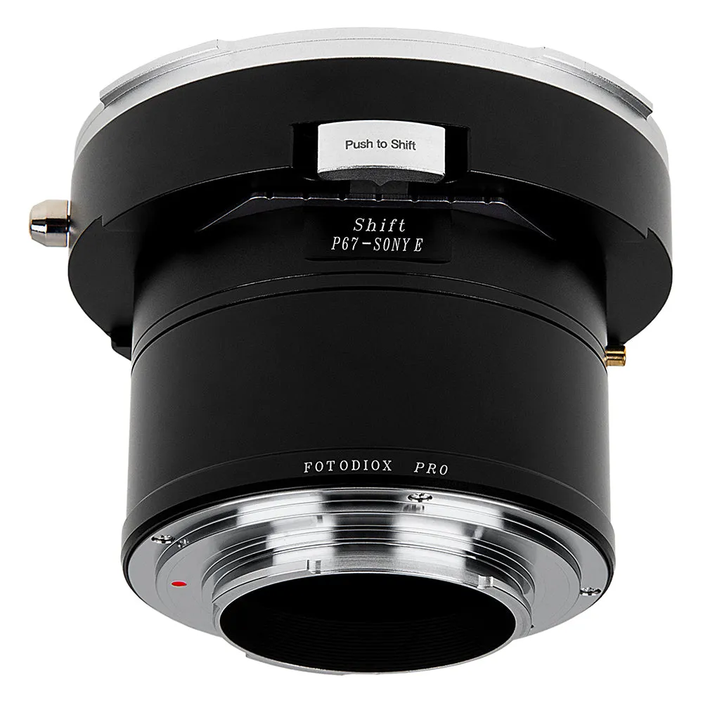 Fotodiox Pro Lens Mount Shift Adapter - Compatible With Pentax 6x7 (P67, PK67) Mount SLR Lens to Sony Alpha E-Mount Mirrorless Cameras