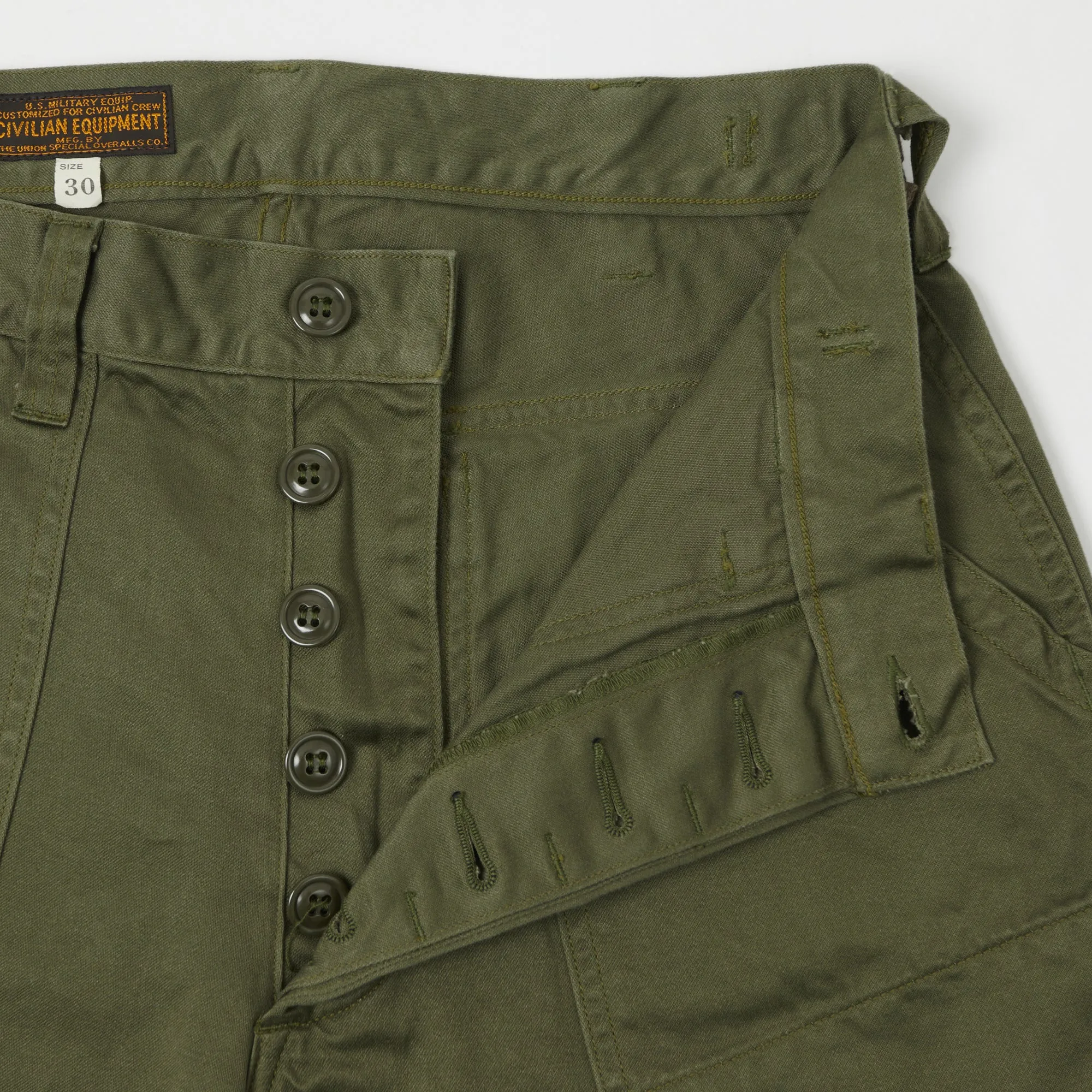 Freewheelers 1922020 'Sidewinder' Military Short - Olive