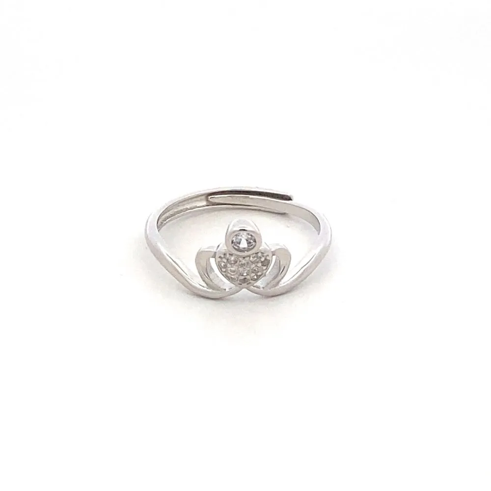 Hailee Heart 925 Sterling Silver Adjustable Ring