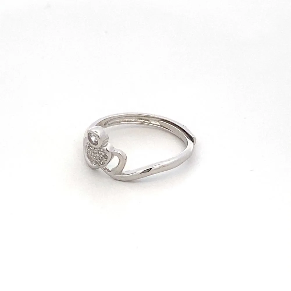 Hailee Heart 925 Sterling Silver Adjustable Ring