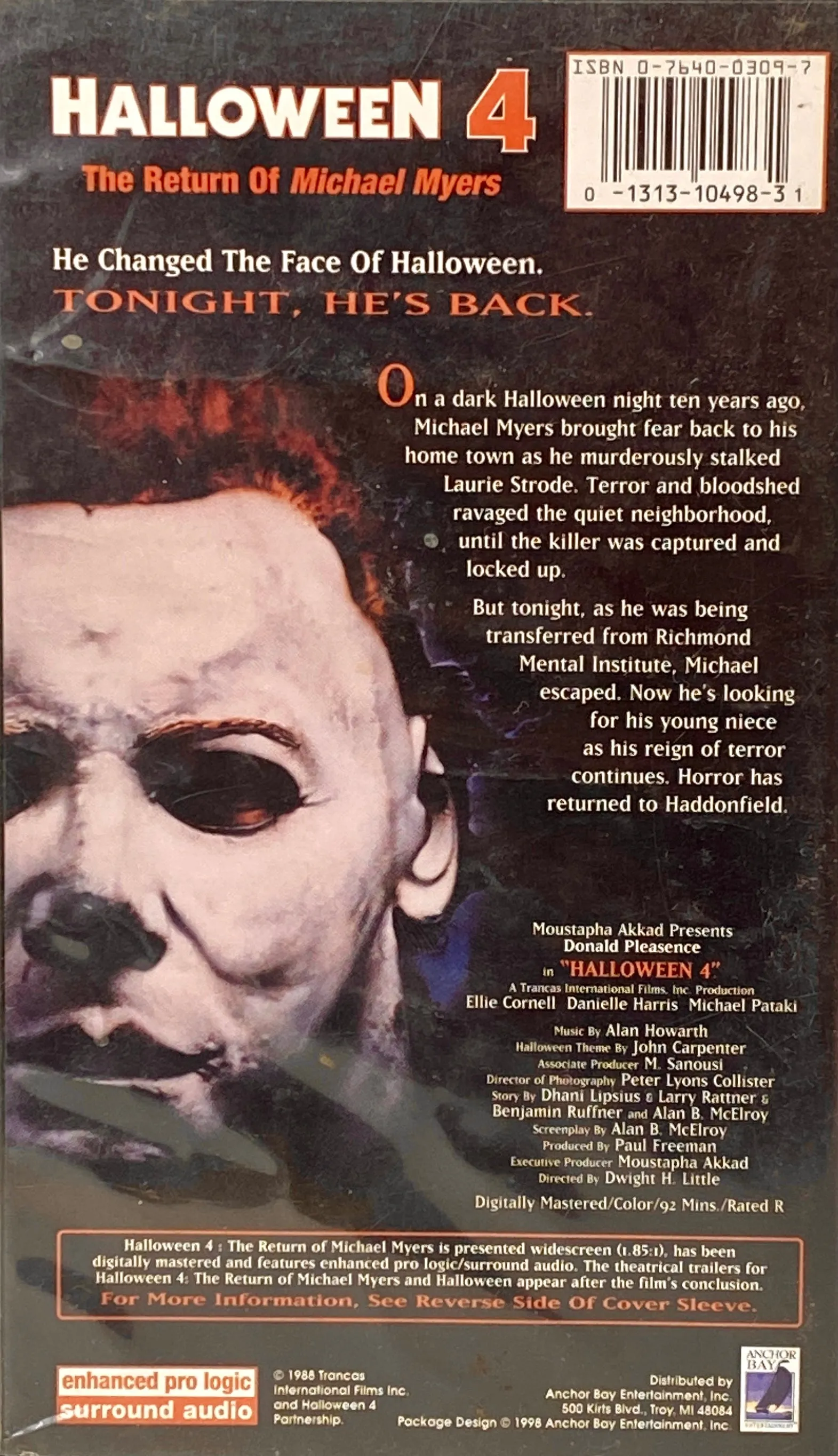 Halloween 4 - The Return of Michael Myers - VHS Tape