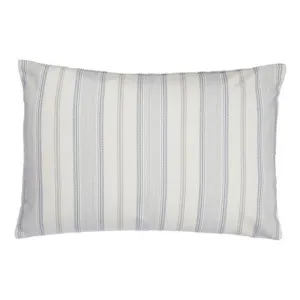 Heacham Stripe Woven Silver Cushion