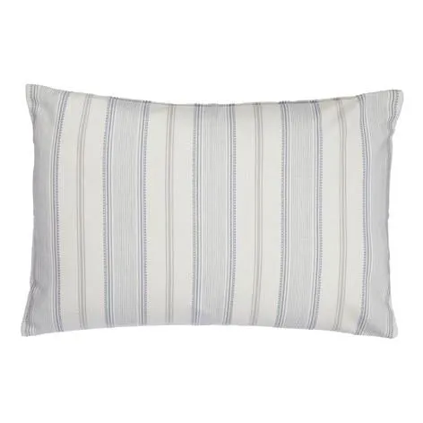 Heacham Stripe Woven Silver Cushion