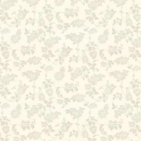 Lilac Dark Linen Floral Wallpaper