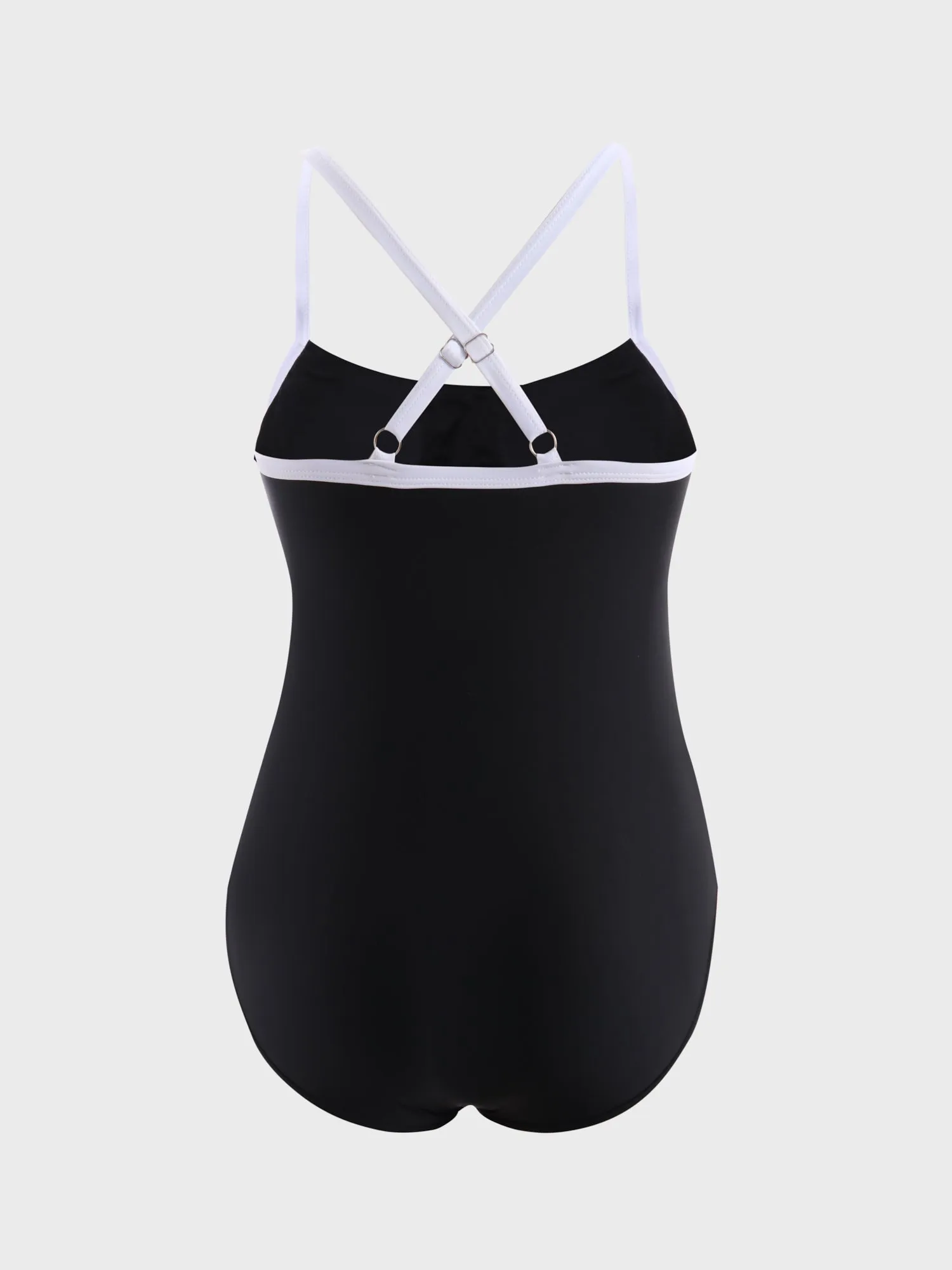 Midsize Rather Slimming Colorblock One-Piece Swimsuit