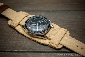 Military Bund Style Watch Strap: Vintage Canvas, handmade in Finland, Limited edition, watch lugs 10-26 mm.