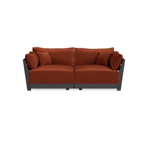 Modular Bondi Black 2-Seater Sofa in Rust | Memory Foam Blend