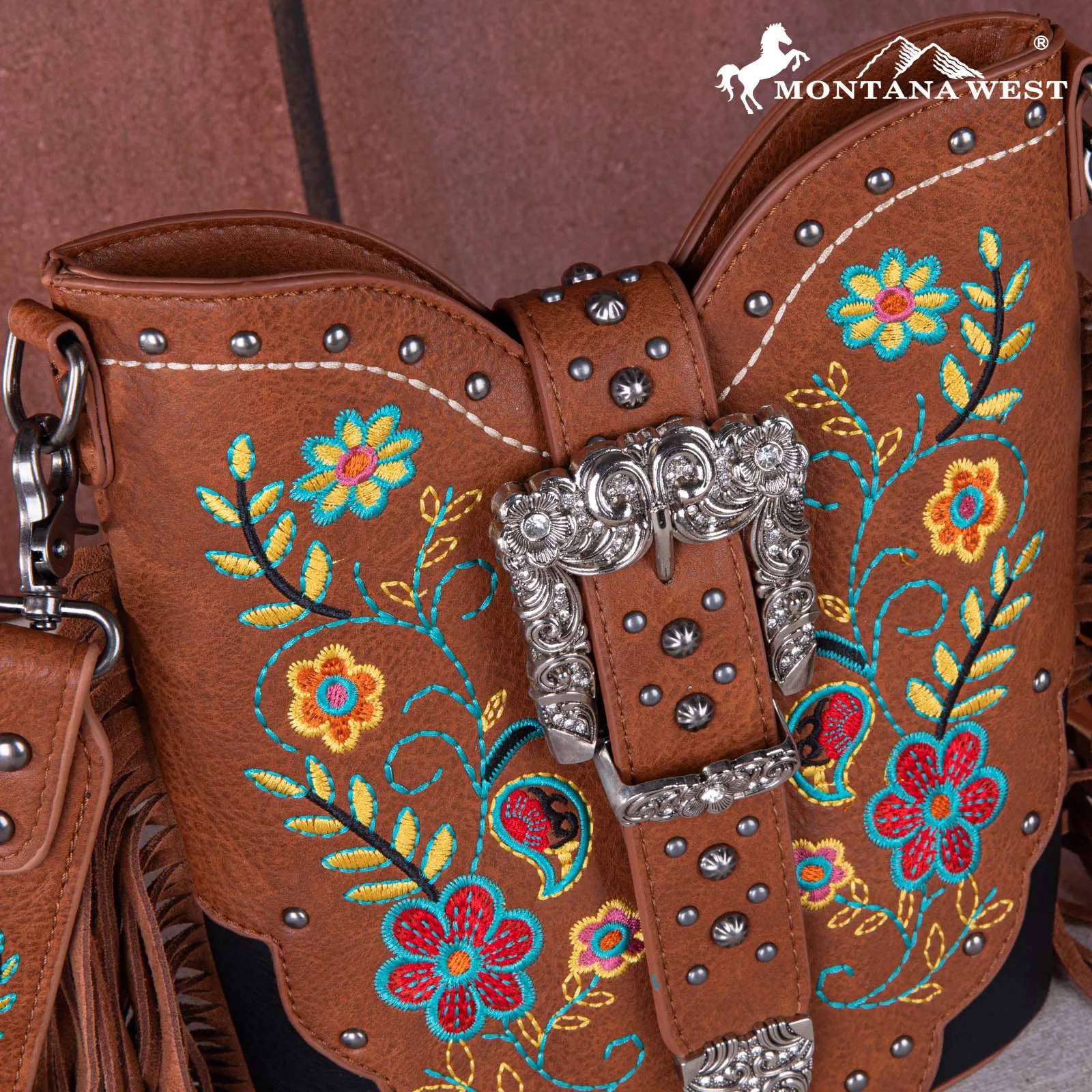 MW1252-8373  Montana West Buckle Collection Crossbody