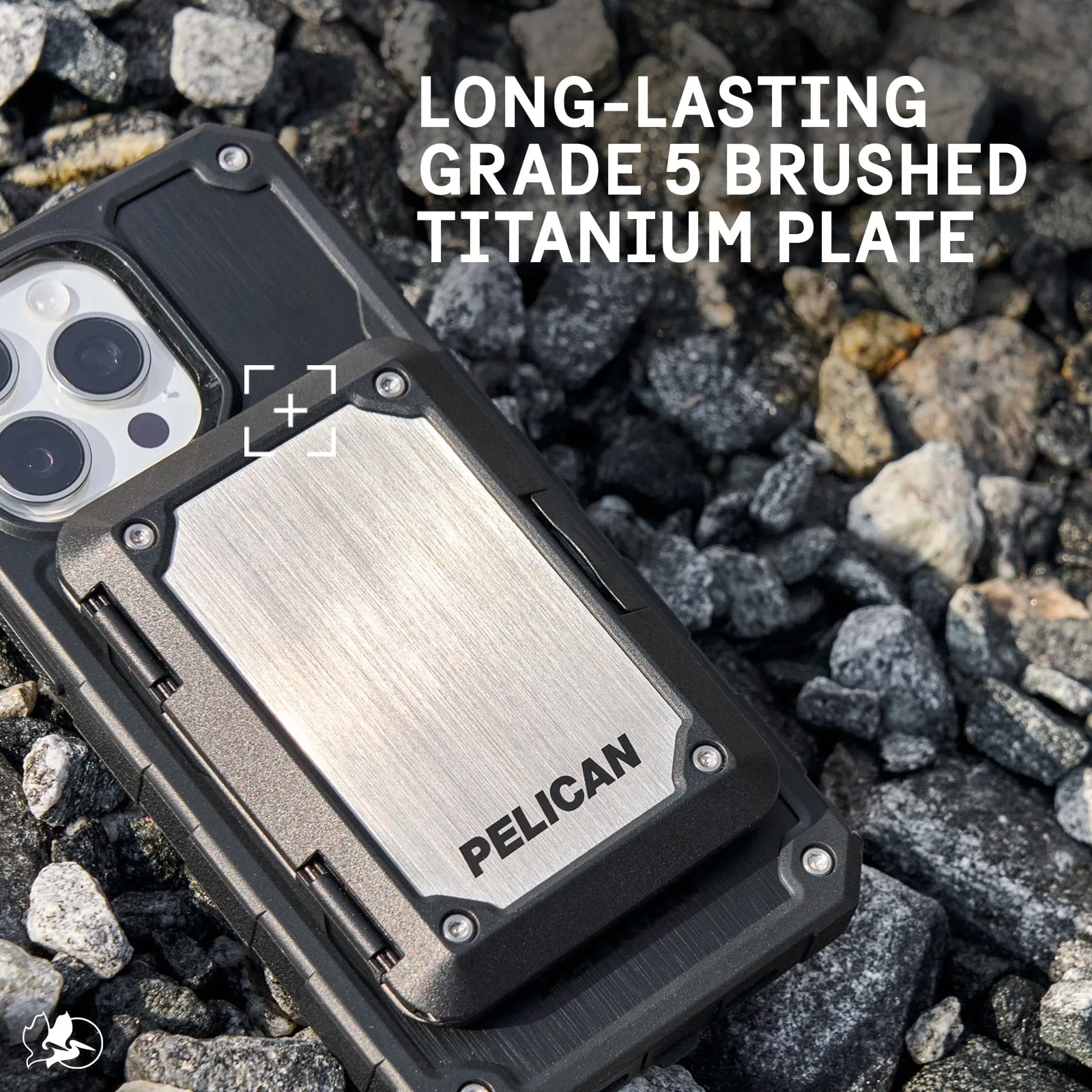 Pelican Shield MagSafe RFID Blocking Wallet Brushed Titanium