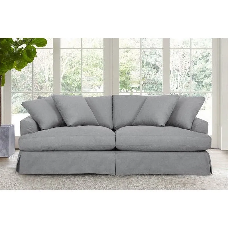 Peyton Slate Slipcover Sofa with Performance Fabric 92"