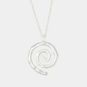 Sacred Spiral Necklace in Silver