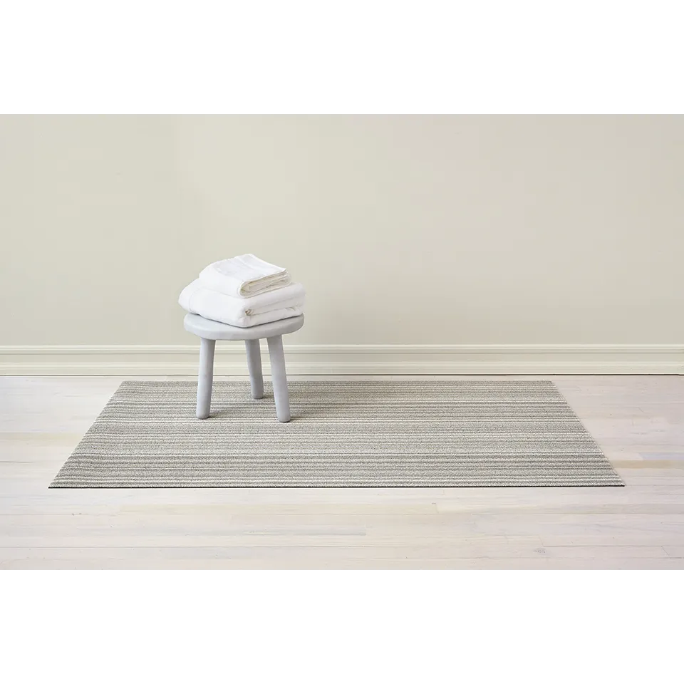 SKINNY STRIPE SHAG UTILITY MAT, BIRCH