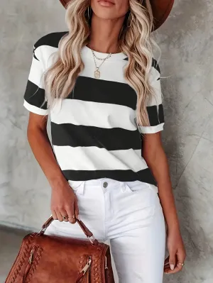 Striped printed T-shirt - Last items in stock