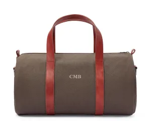 The Marston Banker Bag Cotton Twill: Scotch Green - Rye Embroidery