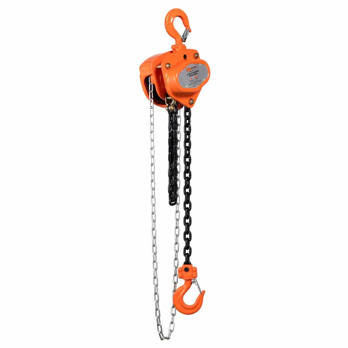 TMG Industrial 2 Ton 10' Lift Chain Hoist, 360° Swivel Hook, ASME B30.16, TMG-AHC2