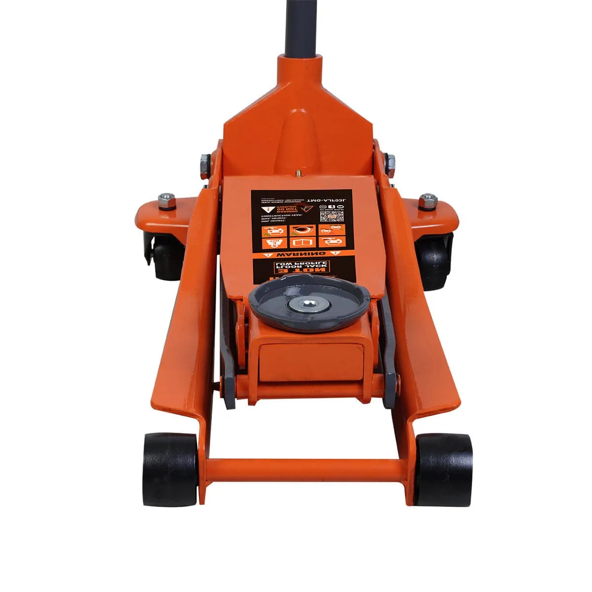 TMG Industrial 3 Ton Low Profile Floor Jack, 18” Max. Height, 3-1/2” Ground Clearance, 360° Caster Pivot, TMG-AJF03L