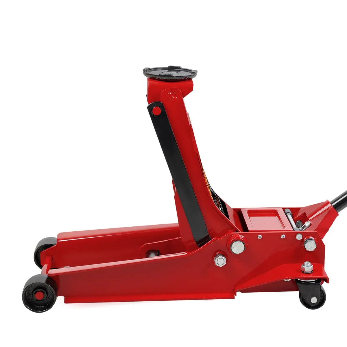 TMG Industrial 4 Ton Low Profile Floor Jack, 20” Max. Height, 4” Ground Clearance, 360° Caster Pivot, TMG-AJF04L