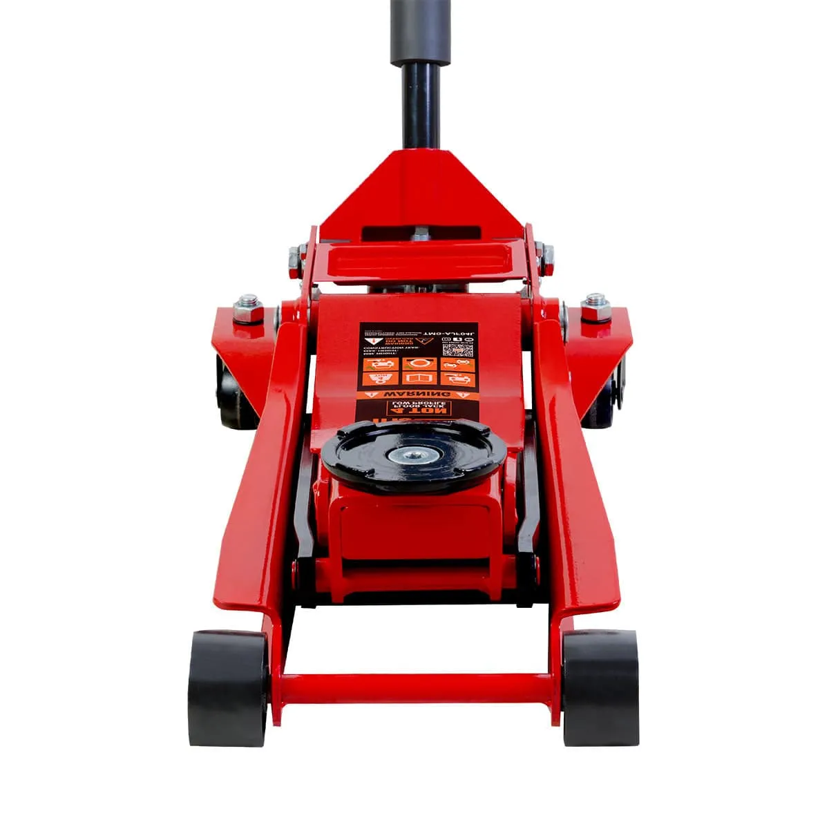 TMG Industrial 4 Ton Low Profile Floor Jack, 20” Max. Height, 4” Ground Clearance, 360° Caster Pivot, TMG-AJF04L