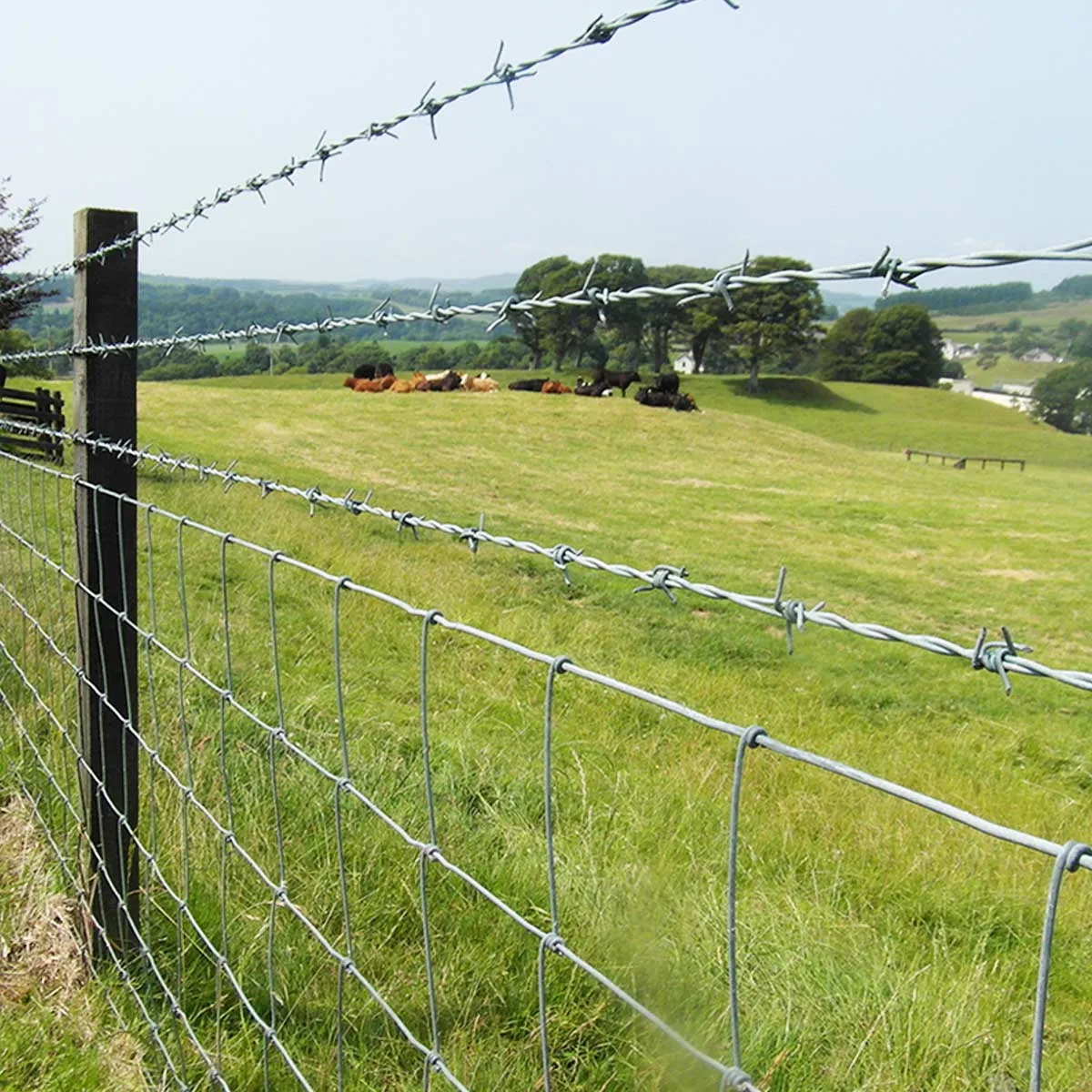 TMG Industrial Farm Fence, Property Protection, Livestock Control, 47” Height, 100 Meters Per Roll, 12.5 GA Wire, 6” Vertical Wire Distance, TMG-FMF100