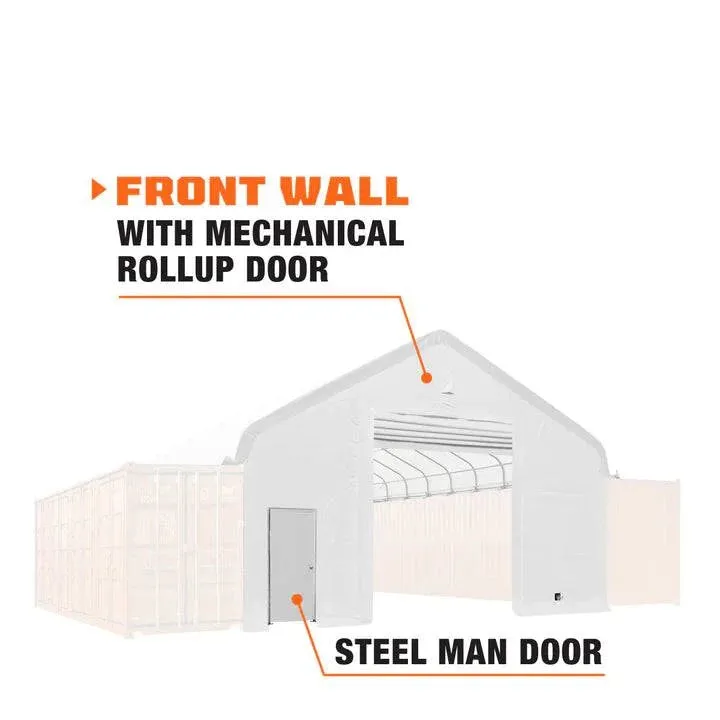 TMG Industrial Front End Wall Kit, Compatible with TMG-ST30 series container shelters installed with the standard height containers (8’6”), TMG-ST30FW8V