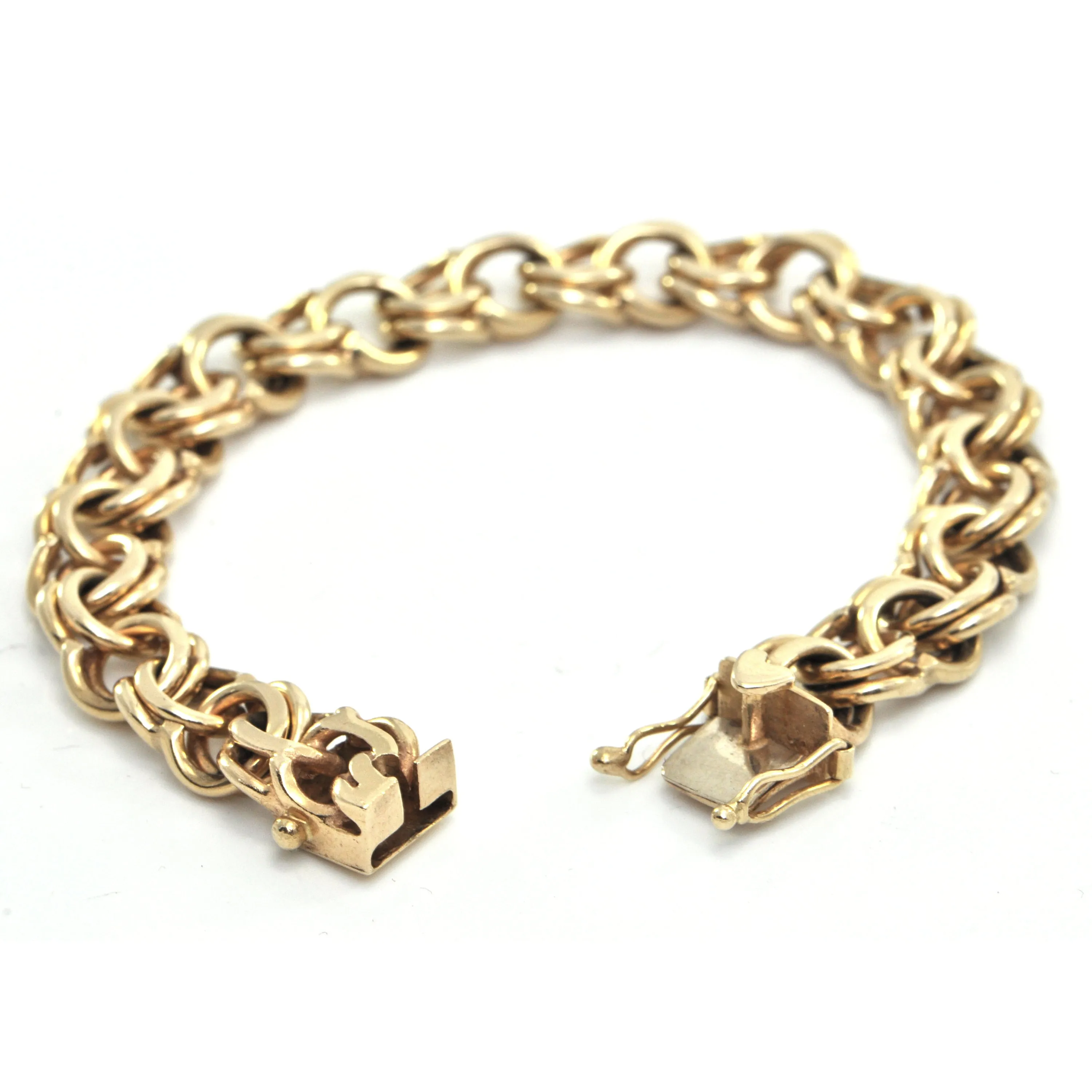 Vintage 14K Yellow Gold Bismark Link Bracelet